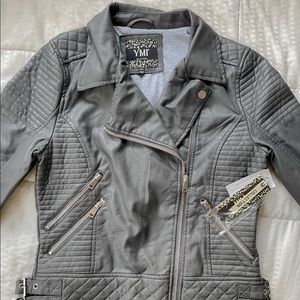 Grey Leather Jacket